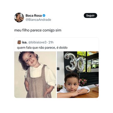 Bianca Andrade compartilha foto de infância e compara com o filho Cris: “Ele é a minha cara!”