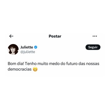 Juliette Expressa Medo Sobre o Futuro das Democracias Após Vitória de Donald Trump 🇺🇸💭