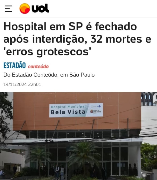 Prefeitura de SP fecha Hospital Municipal Bela Vista após série de erros e mortes 🏥⚠️