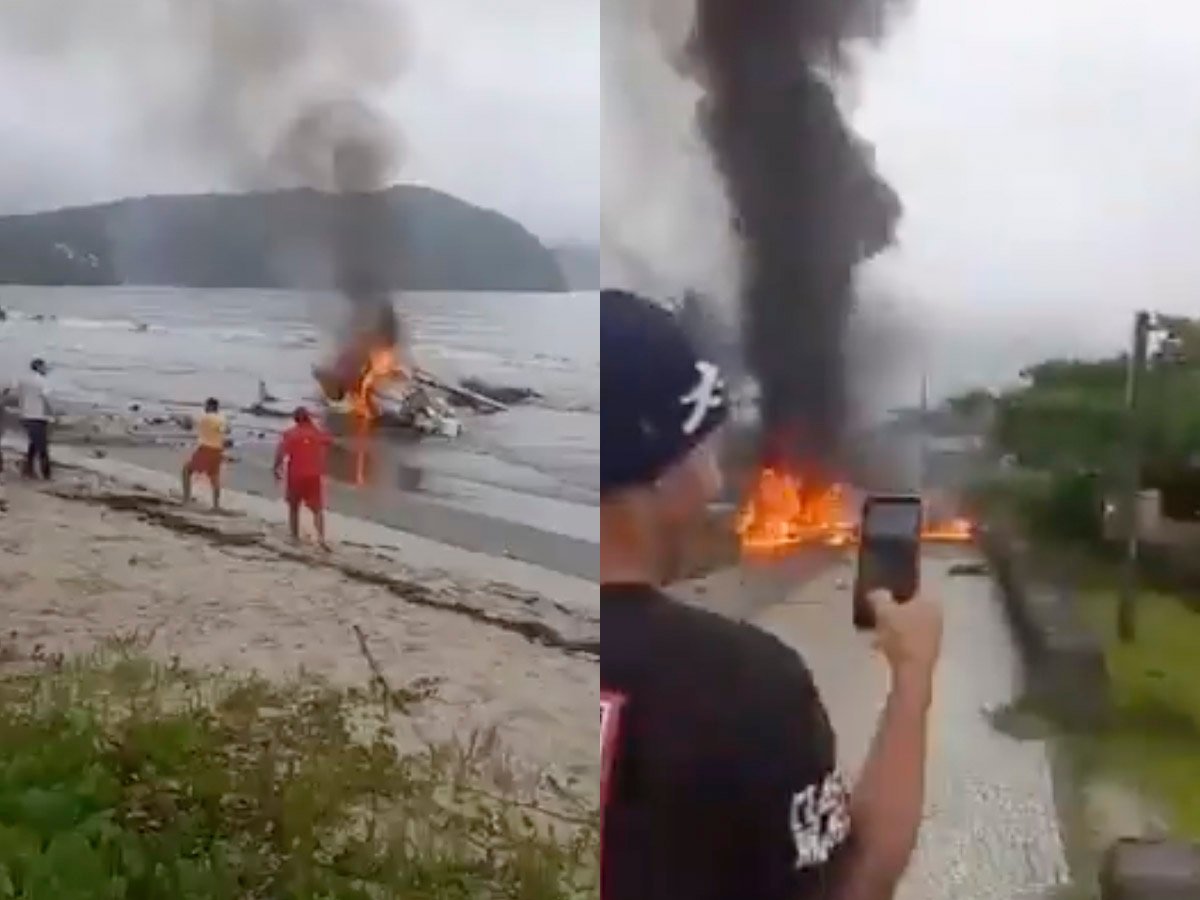 Tragédia em Ubatuba: avião explode após queda e imagens impressionam